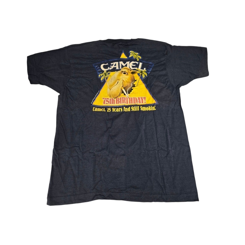 Joe Camel Cigarette 75th Birthday 1988 Vtg Single Stitch T-shirt Men's L New MS